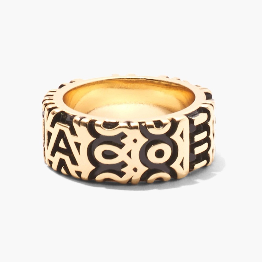 MARC JACOBS- THE MONOGRAM ENGRAVED RING SIZE 6